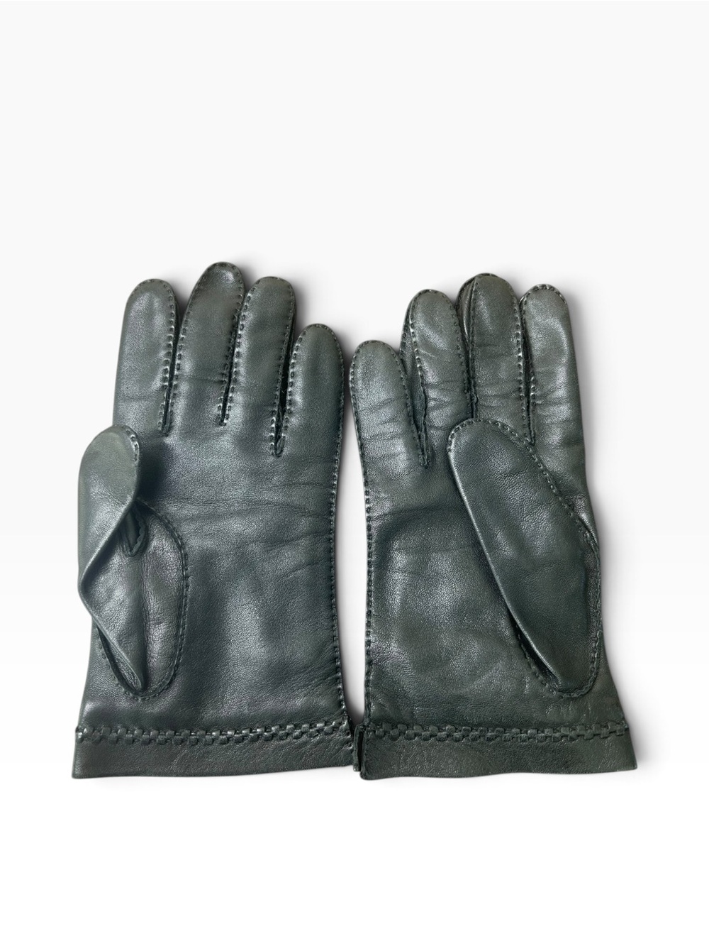 Vintage Eaton’s of Canada Black Leather Gloves Made in England